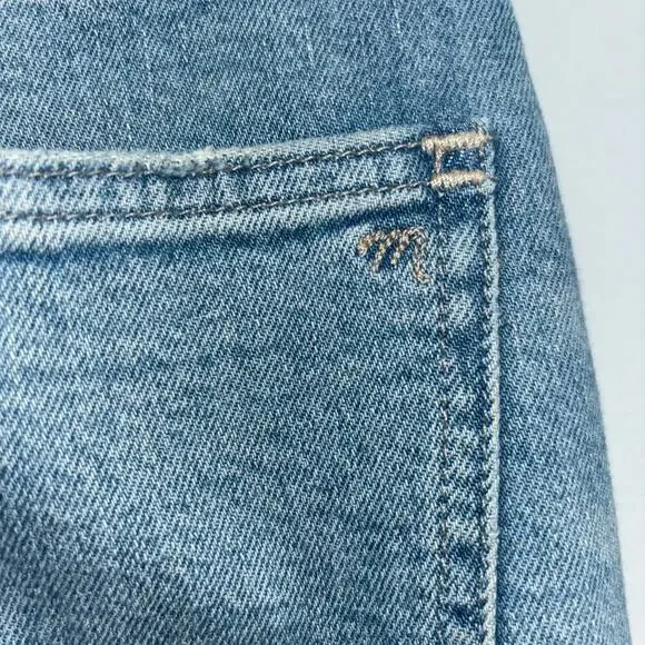Madewell Perfect Vintage Jean in Ellicott Wash Sz 25 |High Rise Raw Hem Straight - Picture 13 of 15